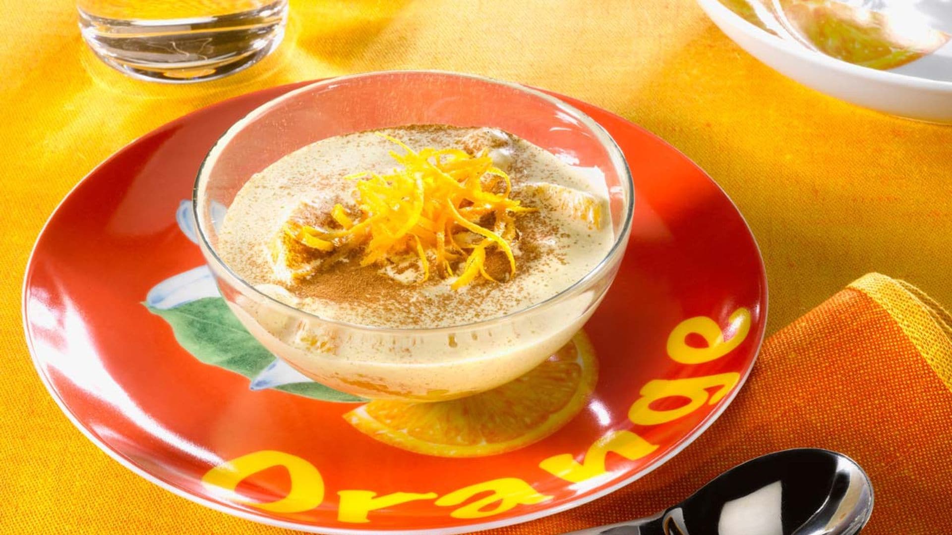 Sabayón con naranja