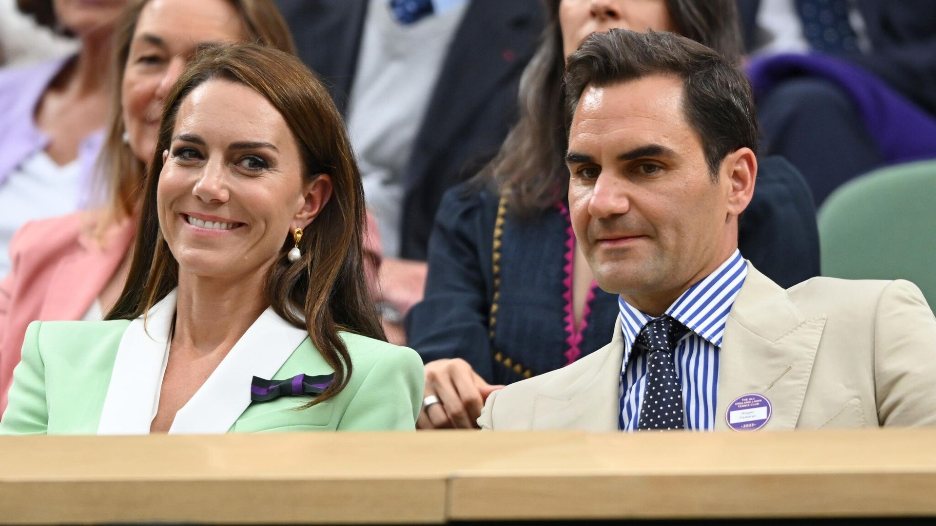 Así fue el encuentro de Kate Middleton y Roger Federer en Wimbledon