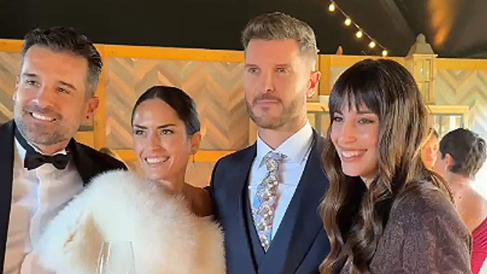 Con Almudena Cid y Carla Suárez: así ha sido la boda del exfutbolista Quini Álvarez y Carla Calvo
