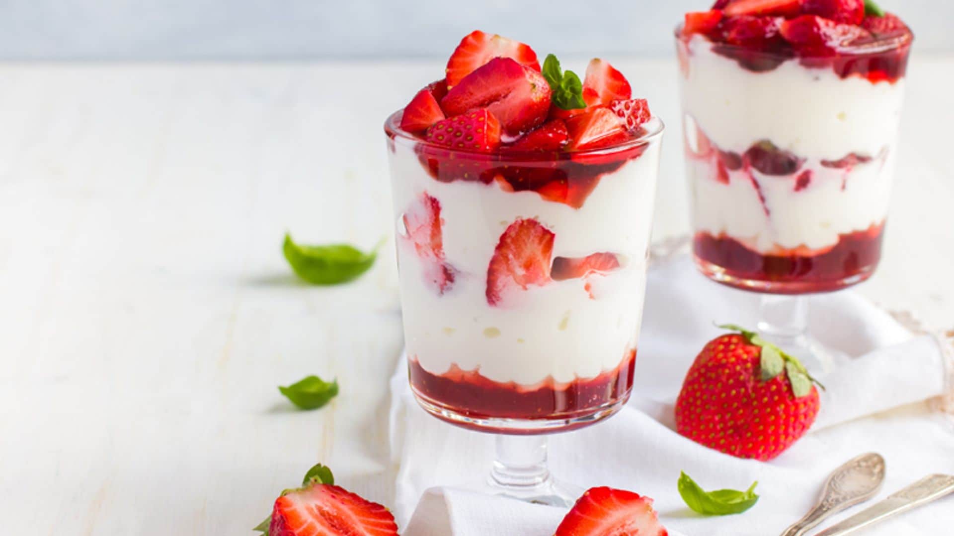 Fresas con crema de mascarpone