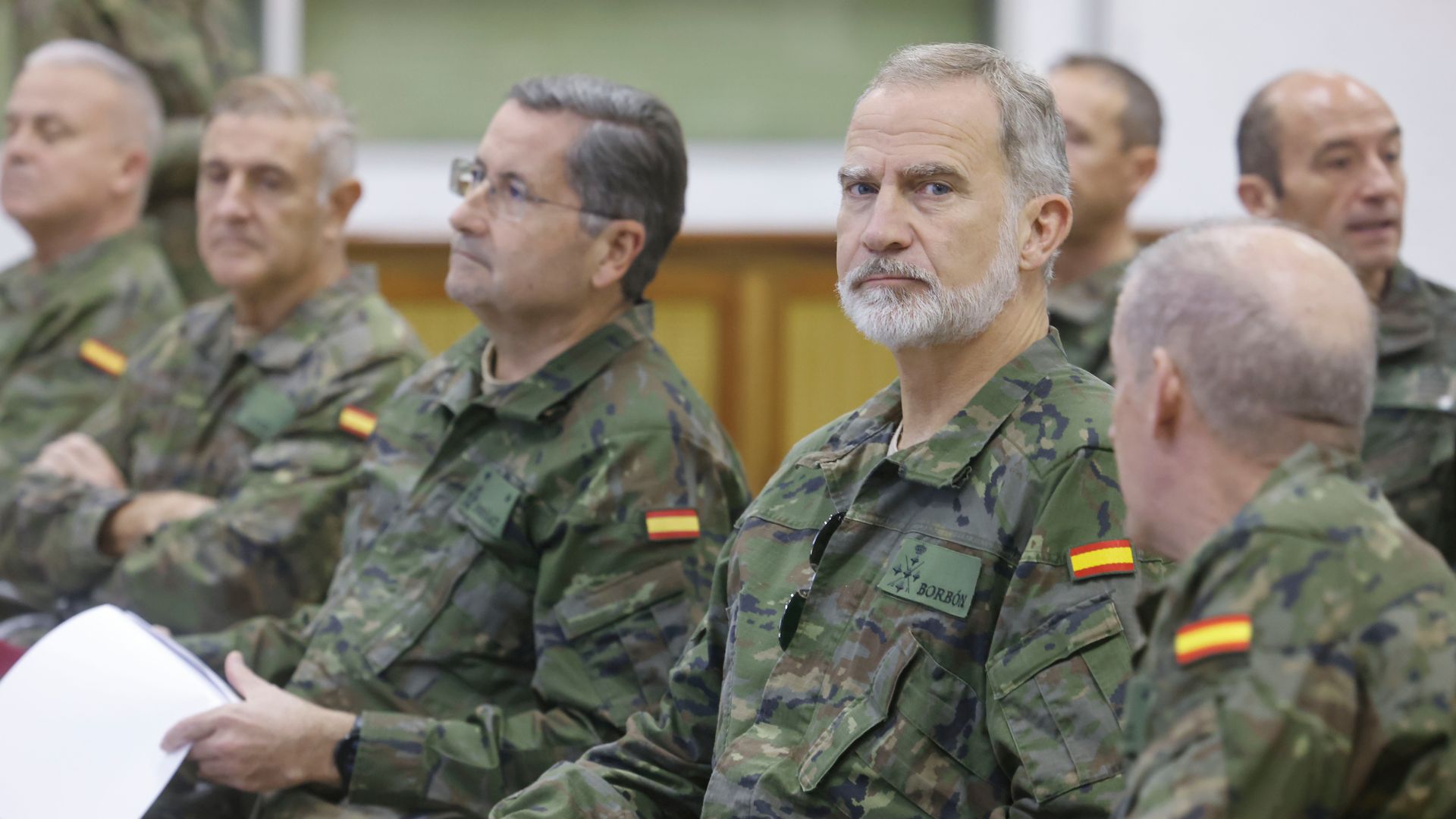 El rey Felipe VI en la base militar Jaime I de Valencia
