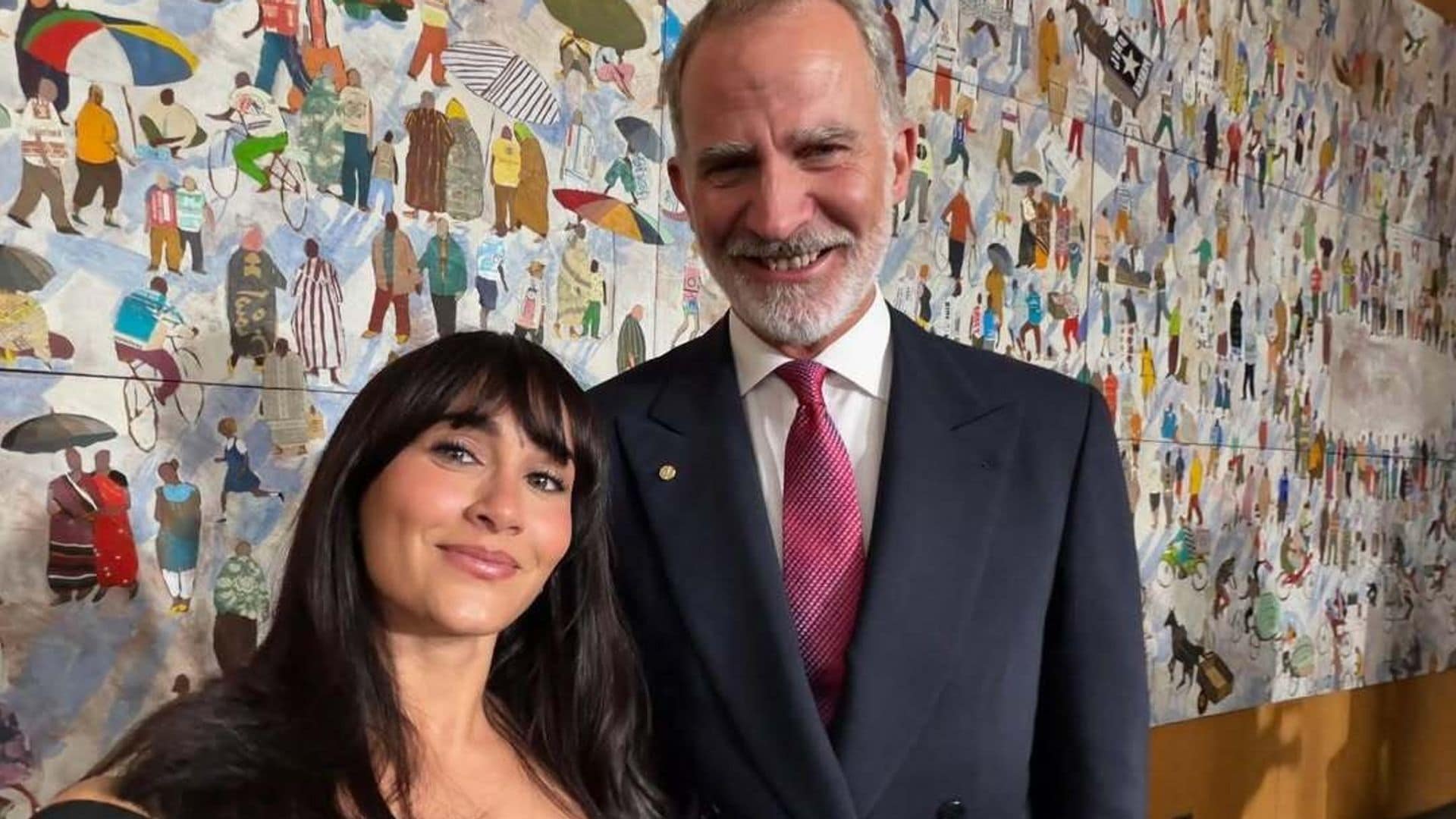 Lo que no viste del encuentro del rey Felipe y Aitana más allá de su selfie viral