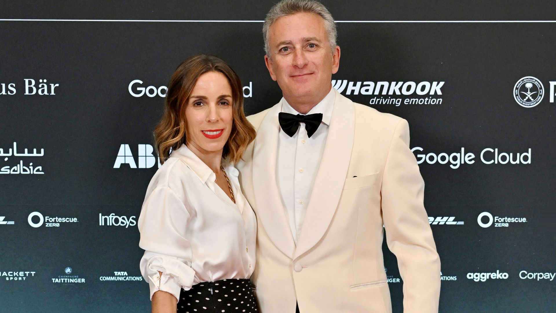 Ana Aznar recupera en su cita con los príncipes de Mónaco la espectacular falda de volantes y lunares que llevó a la Feria de Abril