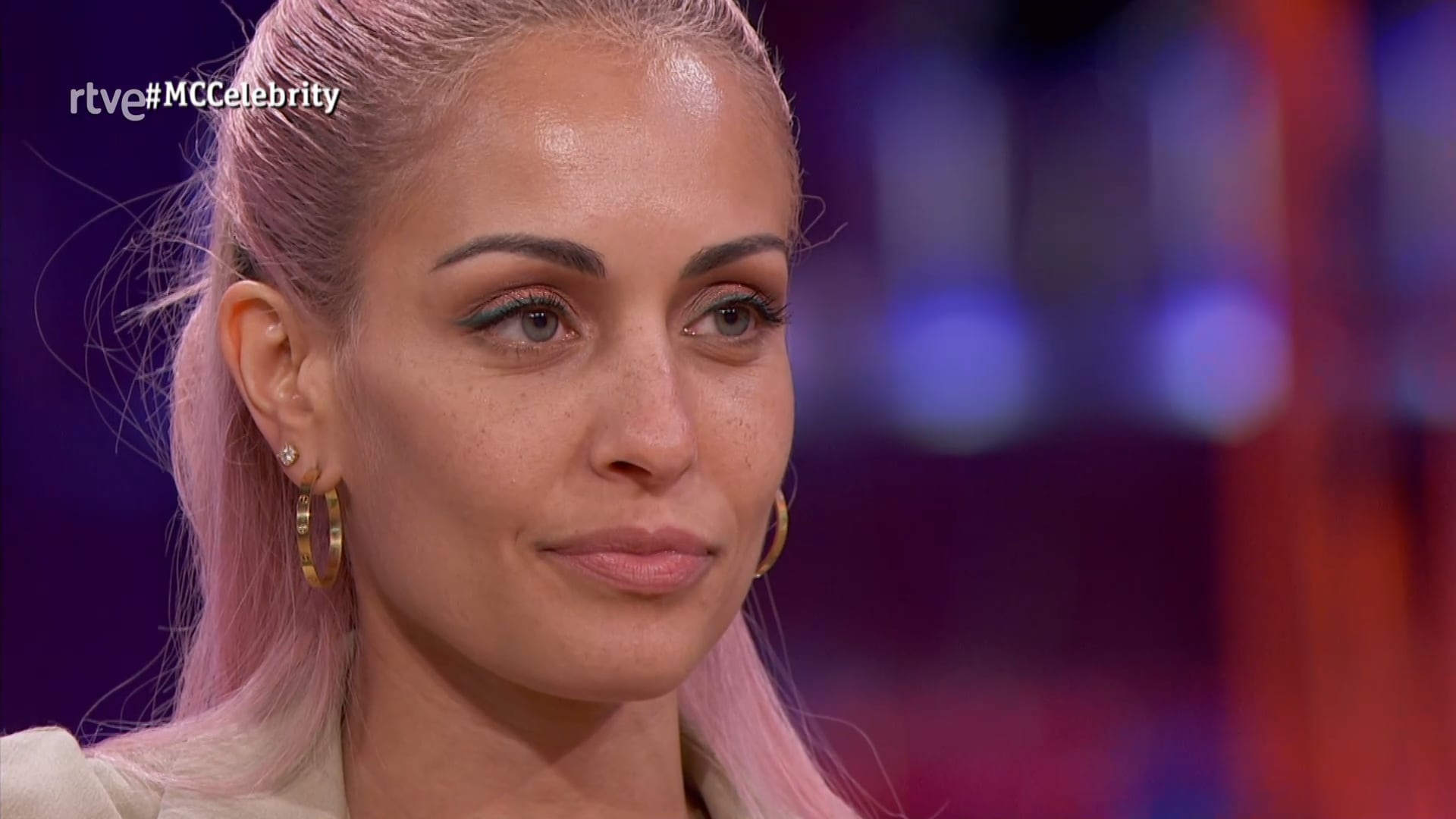 Primer plano de Hiba Abouk en MasterChef Celebrity 9
