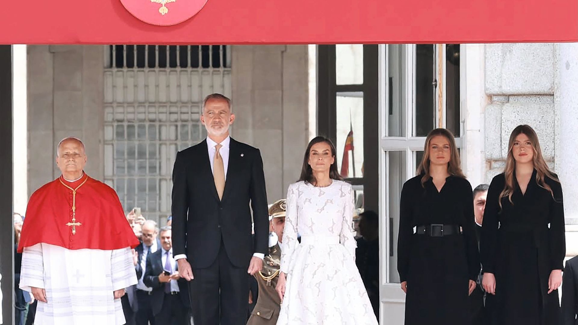 La familia Real junto a el Papa