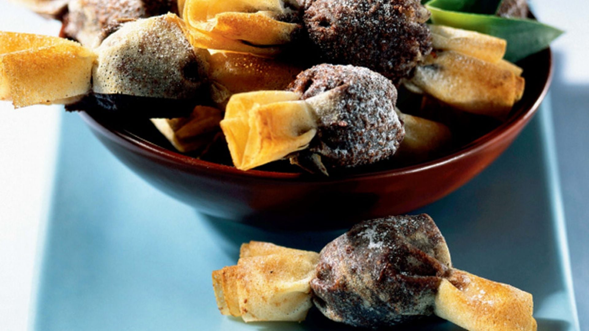 Caramelos de chocolate y frutos secos