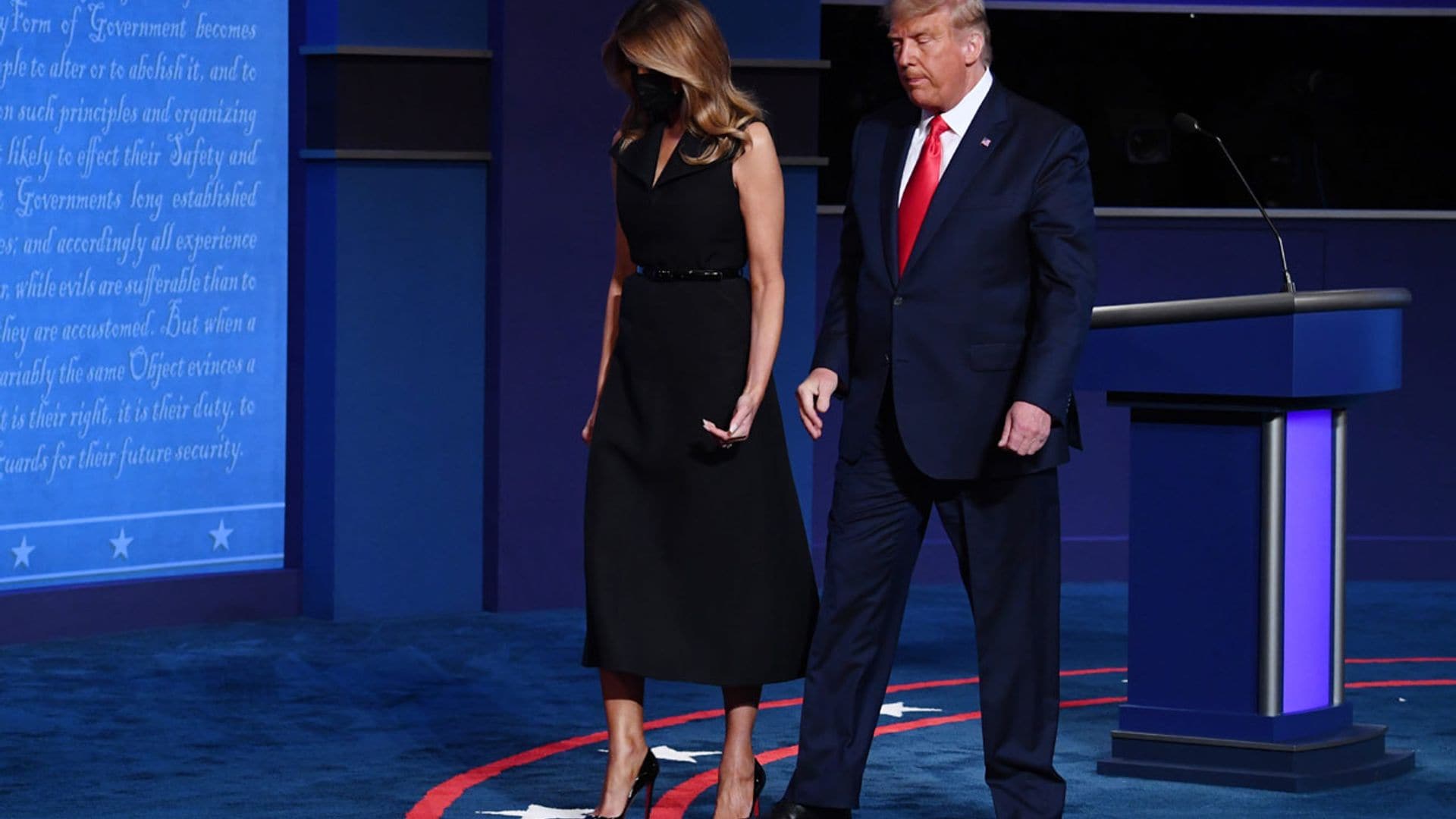 Melania Trump reaparece tras la cuarentena y, de nuevo, uno de sus gestos llama la atención