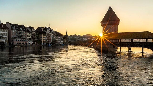 Suiza lucerna atardecer