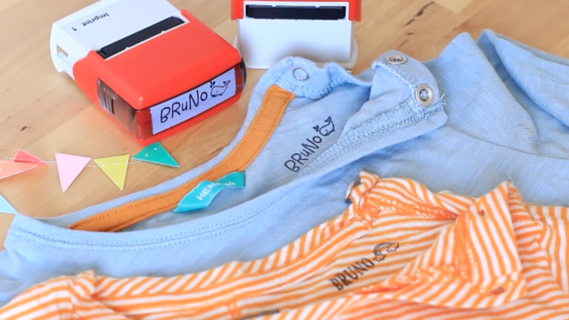 Sellos y marcadores de ropa para niños
