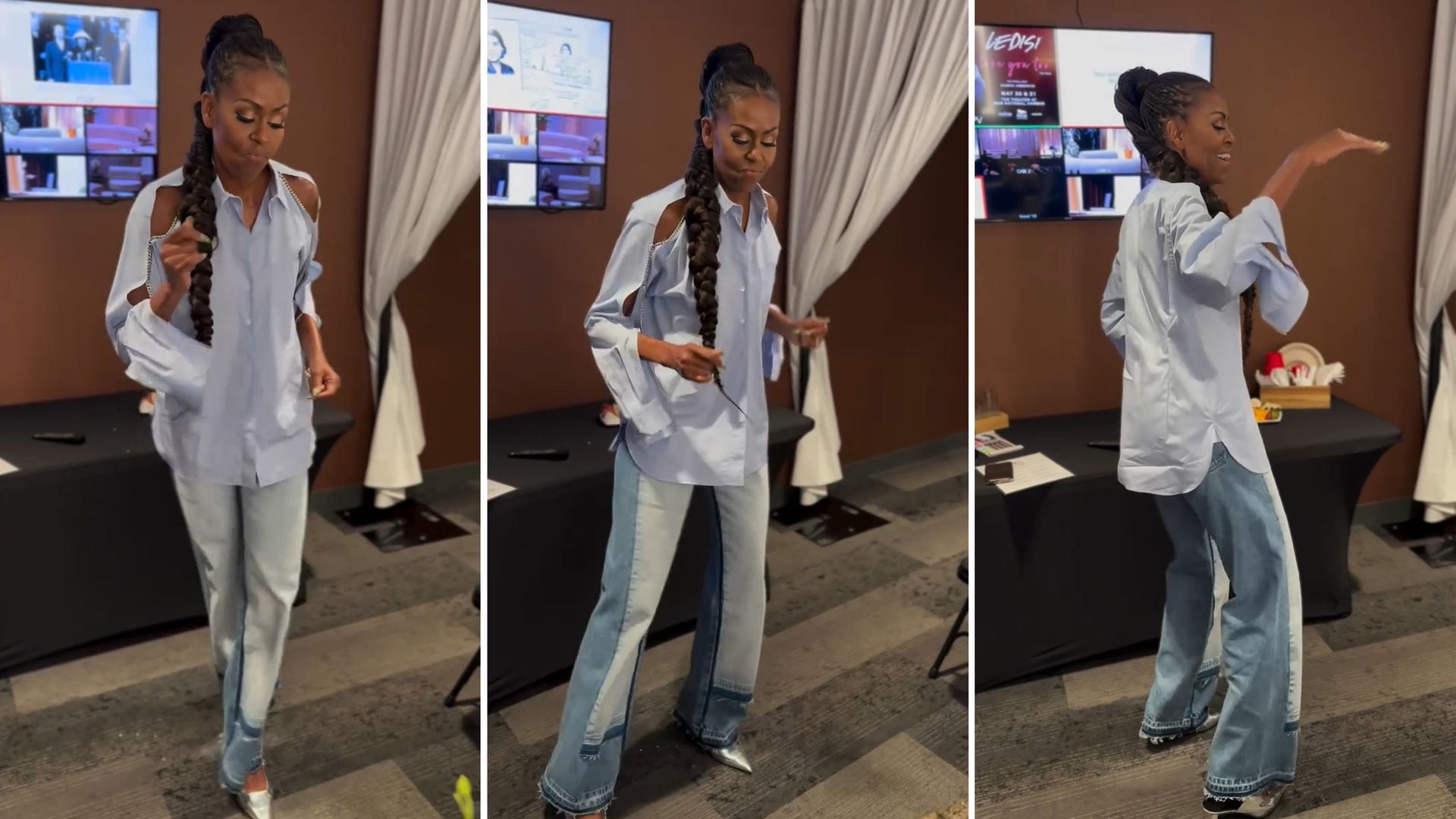 Michelle Obama pone el ritmo y se luce con sus pasos de baile junto a Tina Knowles