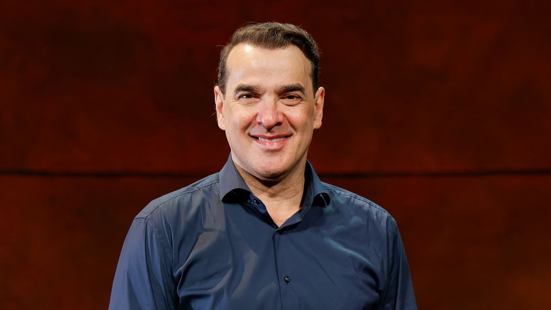 Actor Luis Merlo durante el photocall de la obra de teatro Un dios salvaje en Madrid. 21 de agosto de 2025.