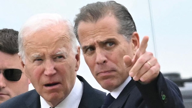 Joe Biden con su hijo Hunter en plena carrera presidencial