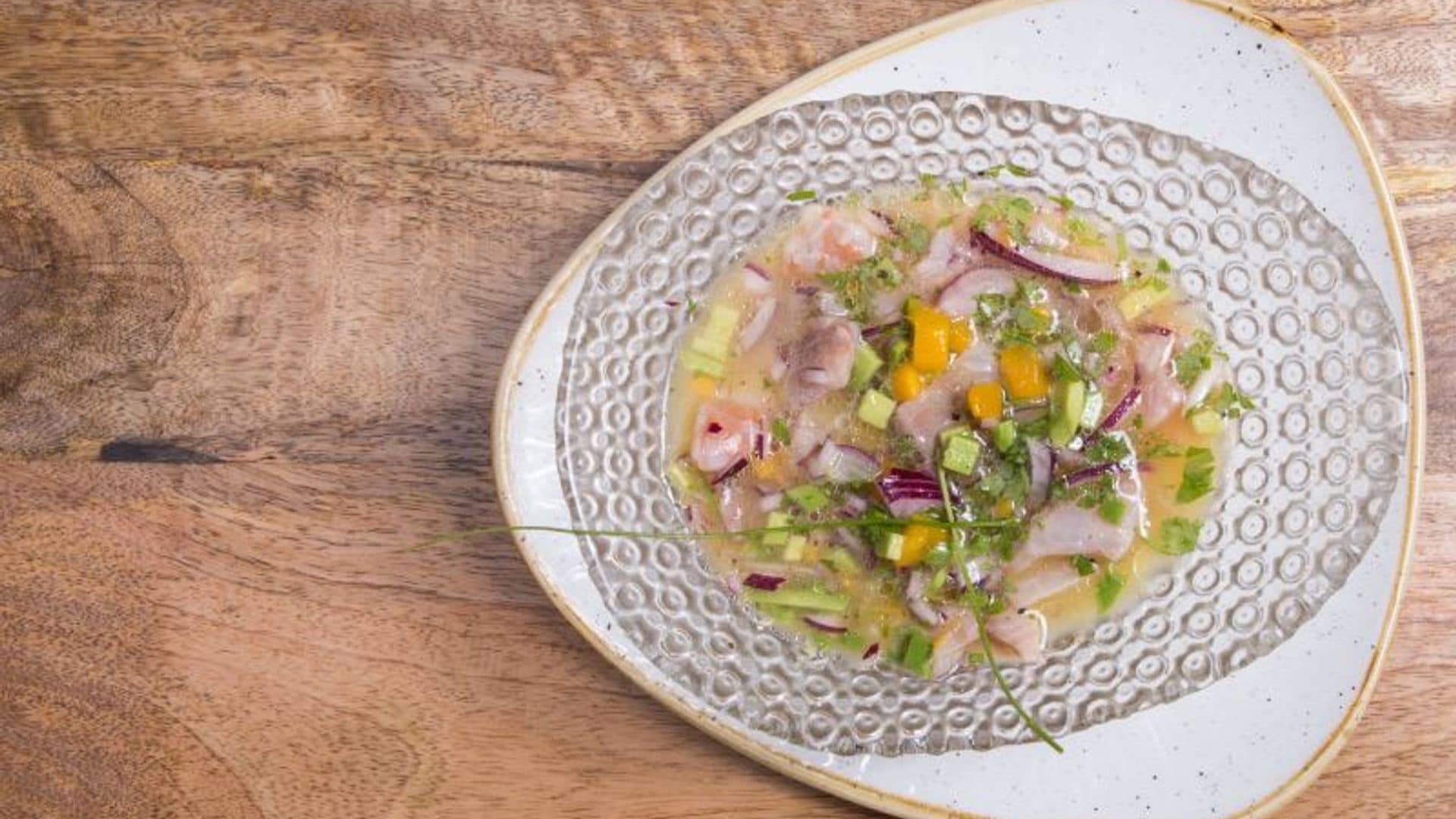 Ceviche de lubina y fresquilla
