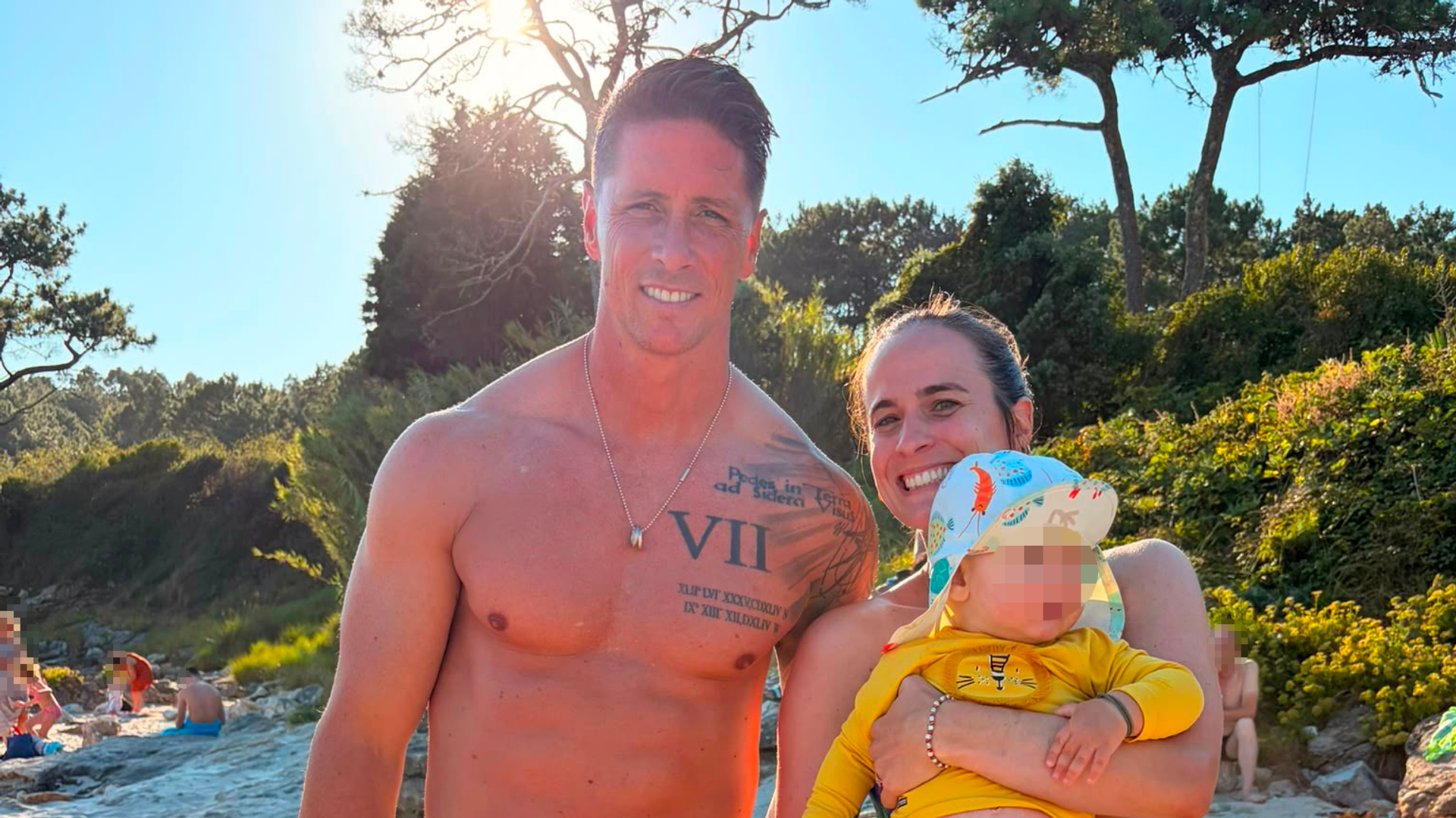 Fernando Torres con su mujer, Olalla Domínguez