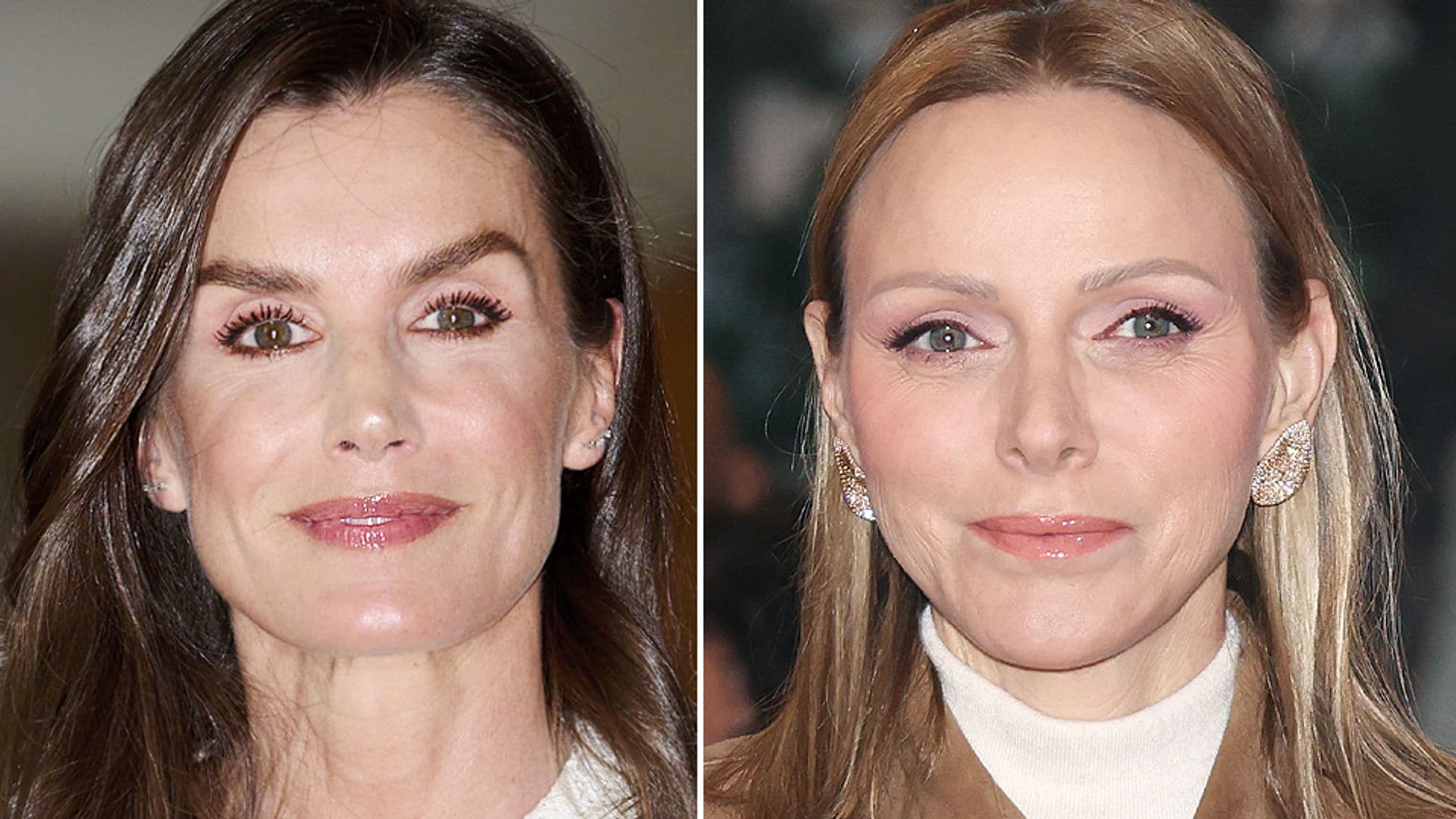 El maquillaje de Letizia y Charlene