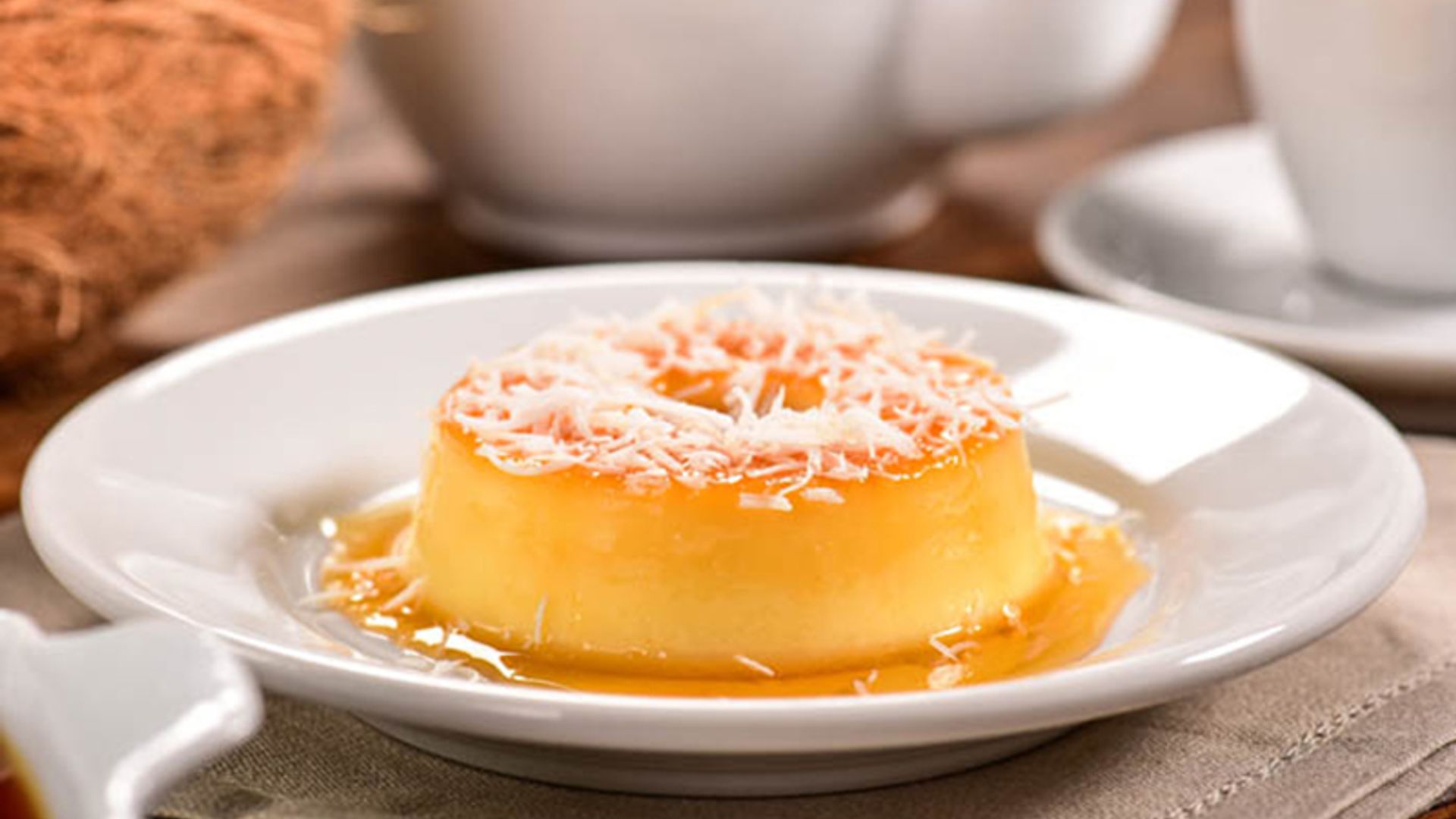 Flan de coco y naranja amarga