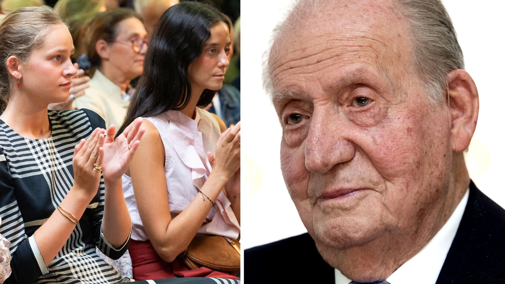 Irene Urdangarin e Victoria Federica de Marichalar, en París con el rey Juan Carlos