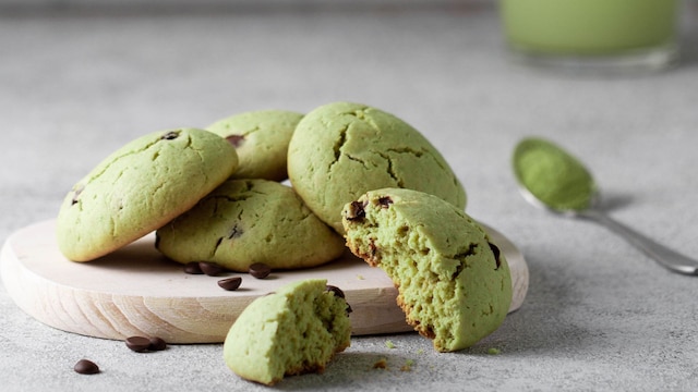 Galletas de té matcha