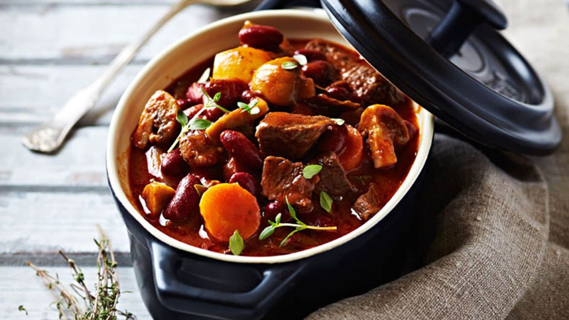 'Goulash' con verduras y champiñones