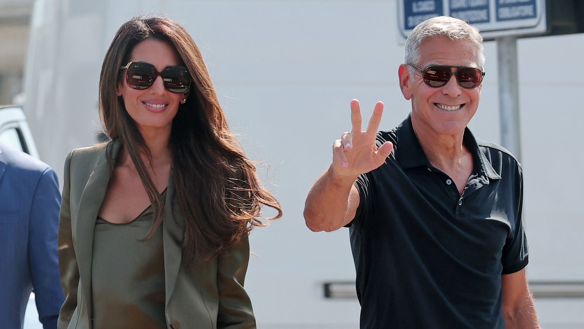 George Clooney y Amal Clooney en Venecia
