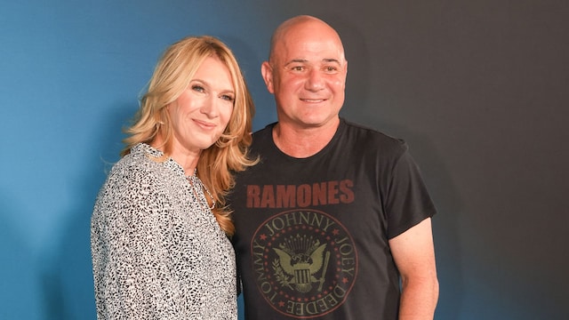 Los tenistas Stefanie Graf y Andre Agassi 