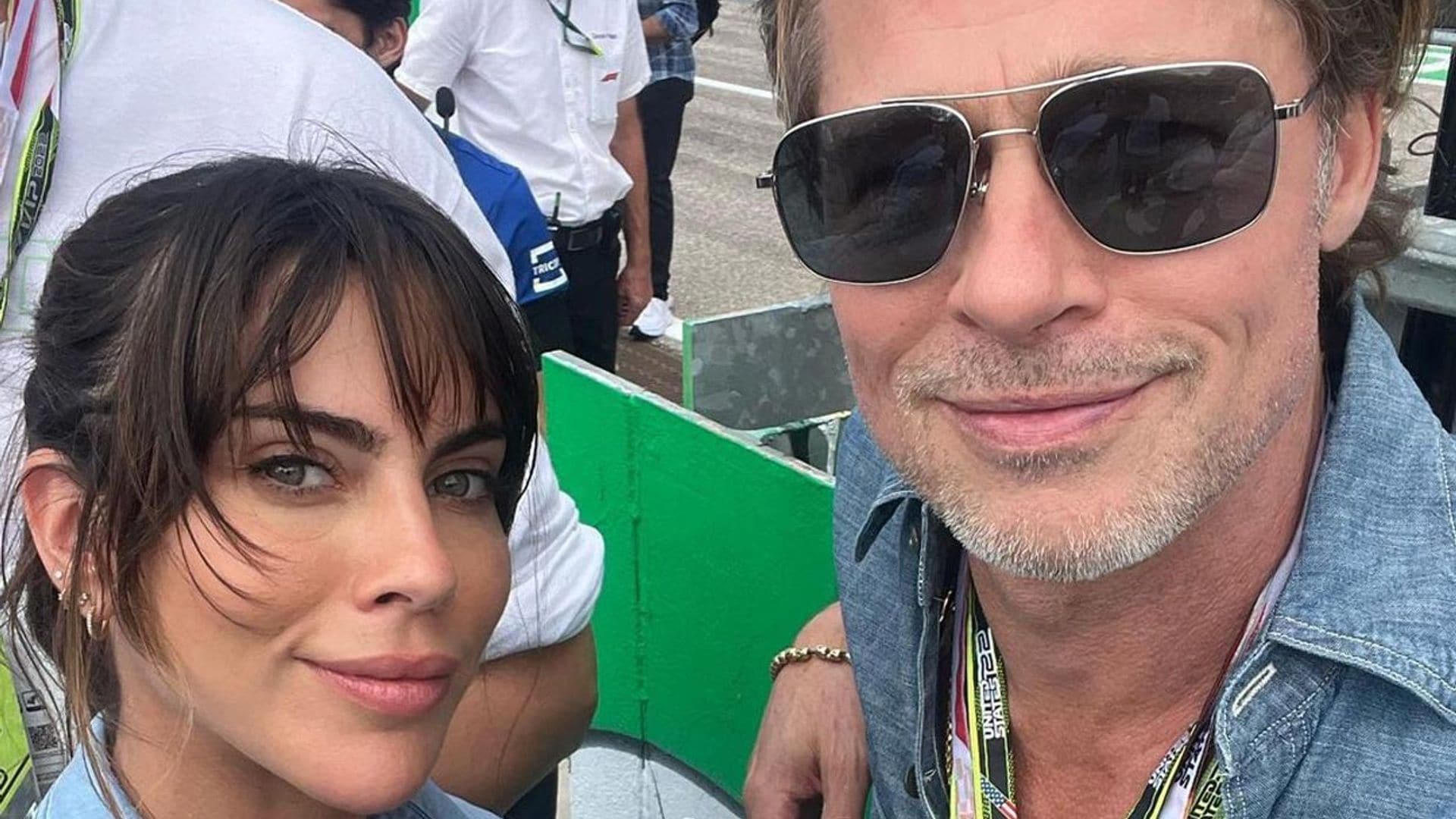Brad Pitt se convierte en el nuevo 'compañero' de Melissa Jiménez en el paddock ¡e incluso conectan sus looks!