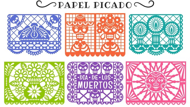 d a de muertos papel picado