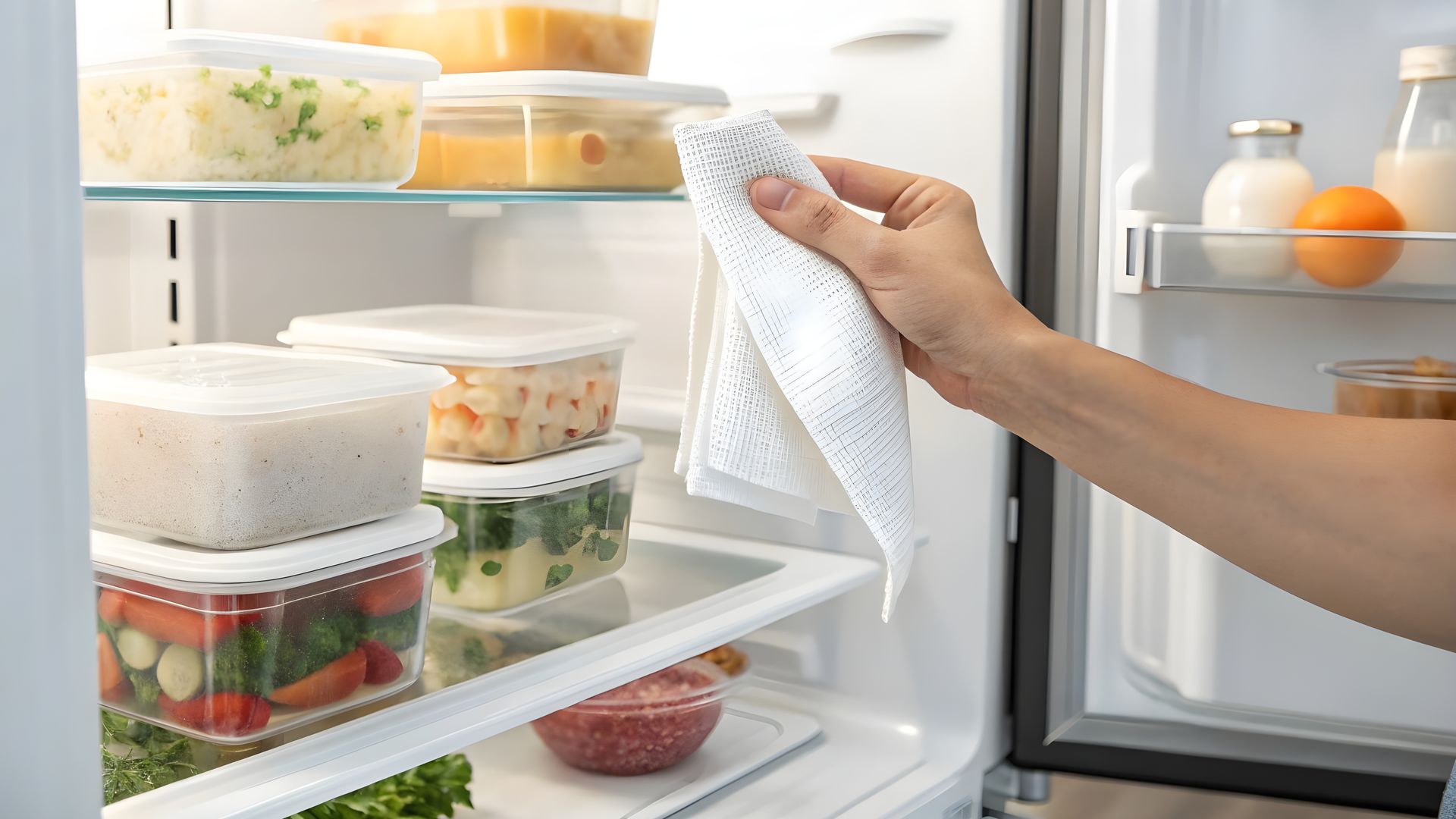 Limpiar la nevera para evitar bacterias como la listeria o la salmonella