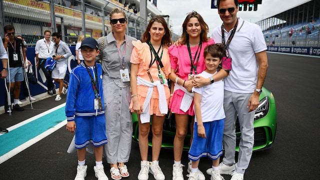 Roger Federer con su familia