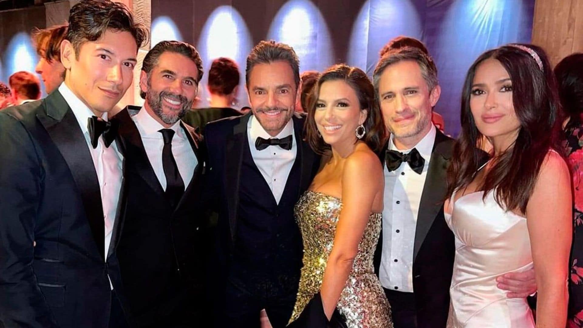 Eugenio Derbez, Gael García, Salma Hayek y Pepe Bastón, la reunión de los mexicanos en L.A.