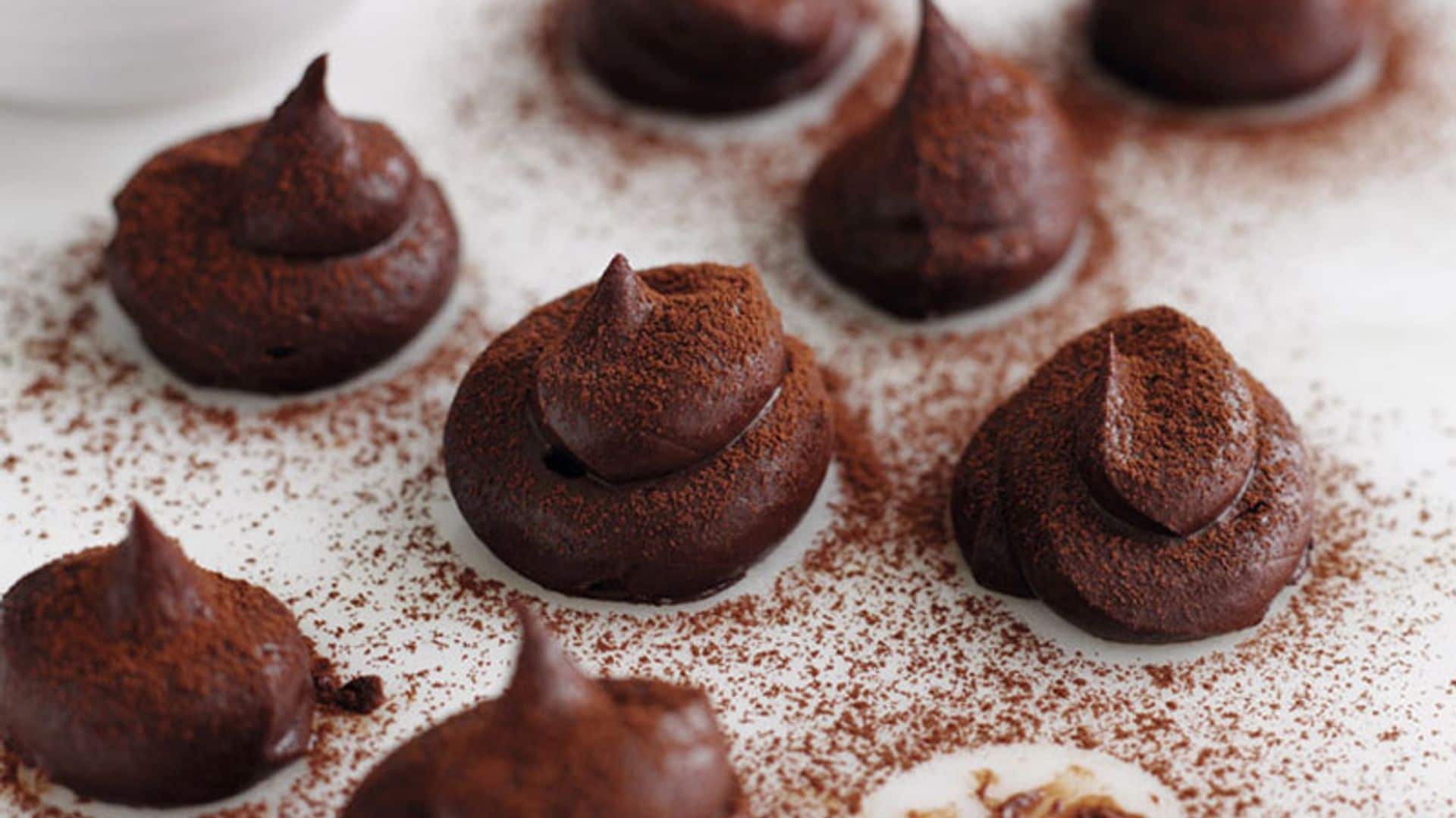 Trufas de chocolate con sal