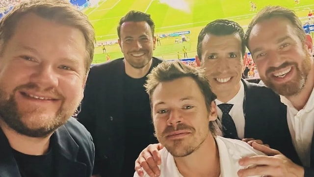 Harry Styles y James Corden. Final Eurocopa 2024. Berlín