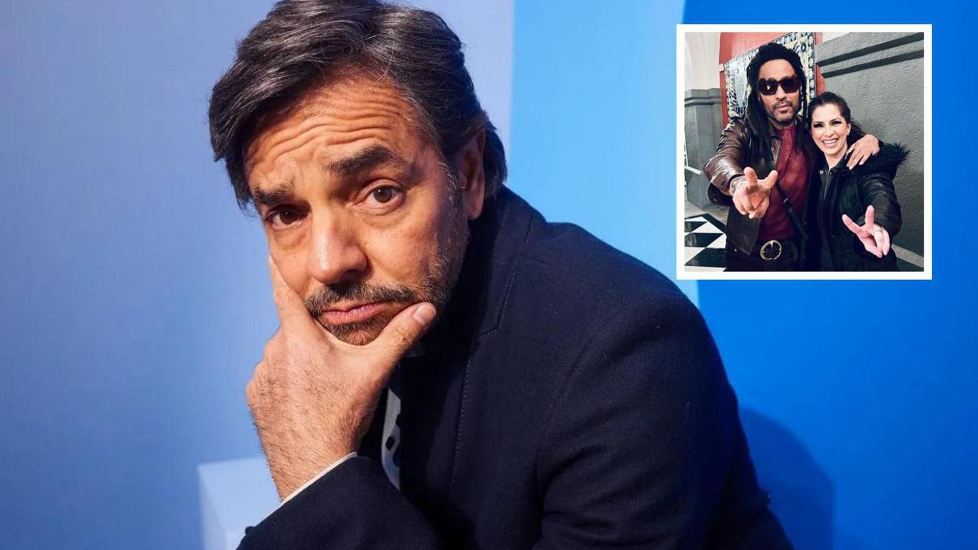 ¿Celoso? Eugenio Derbez reacciona al encuentro de su esposa con Lenny Kravitz