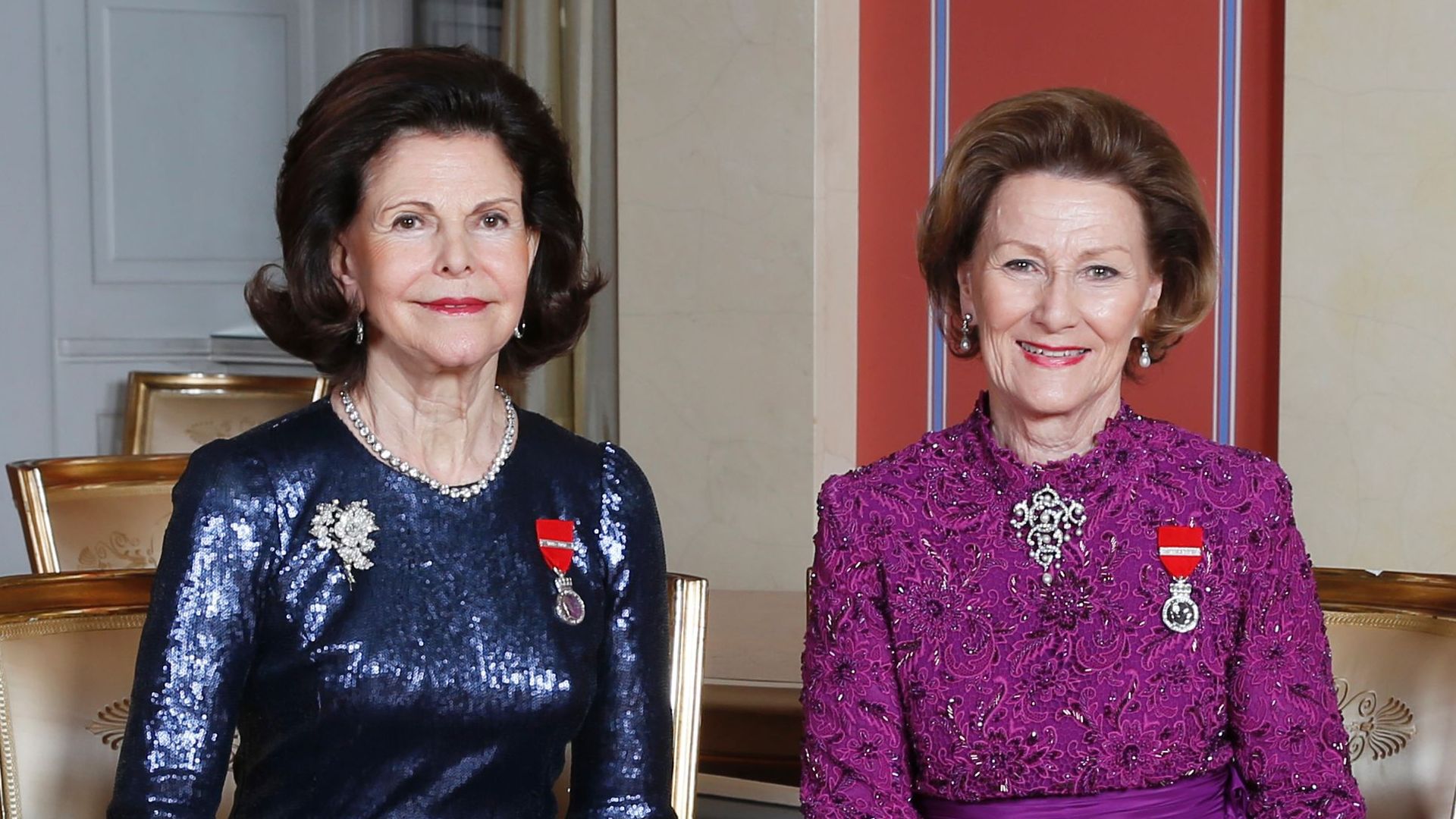 Silvia y Sonia de Noruega en Oslo en el año 2016