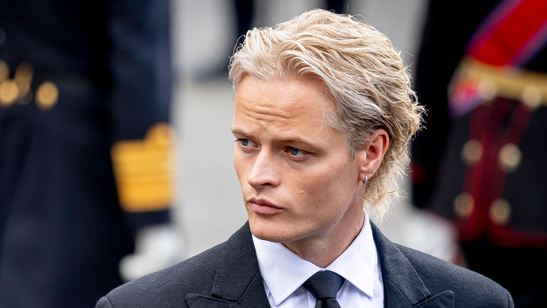 Marius Borg Høiby durante el funeral del rey Harald V de Noruega el 9 de septiembre de 2026 en Oslo, Noruega