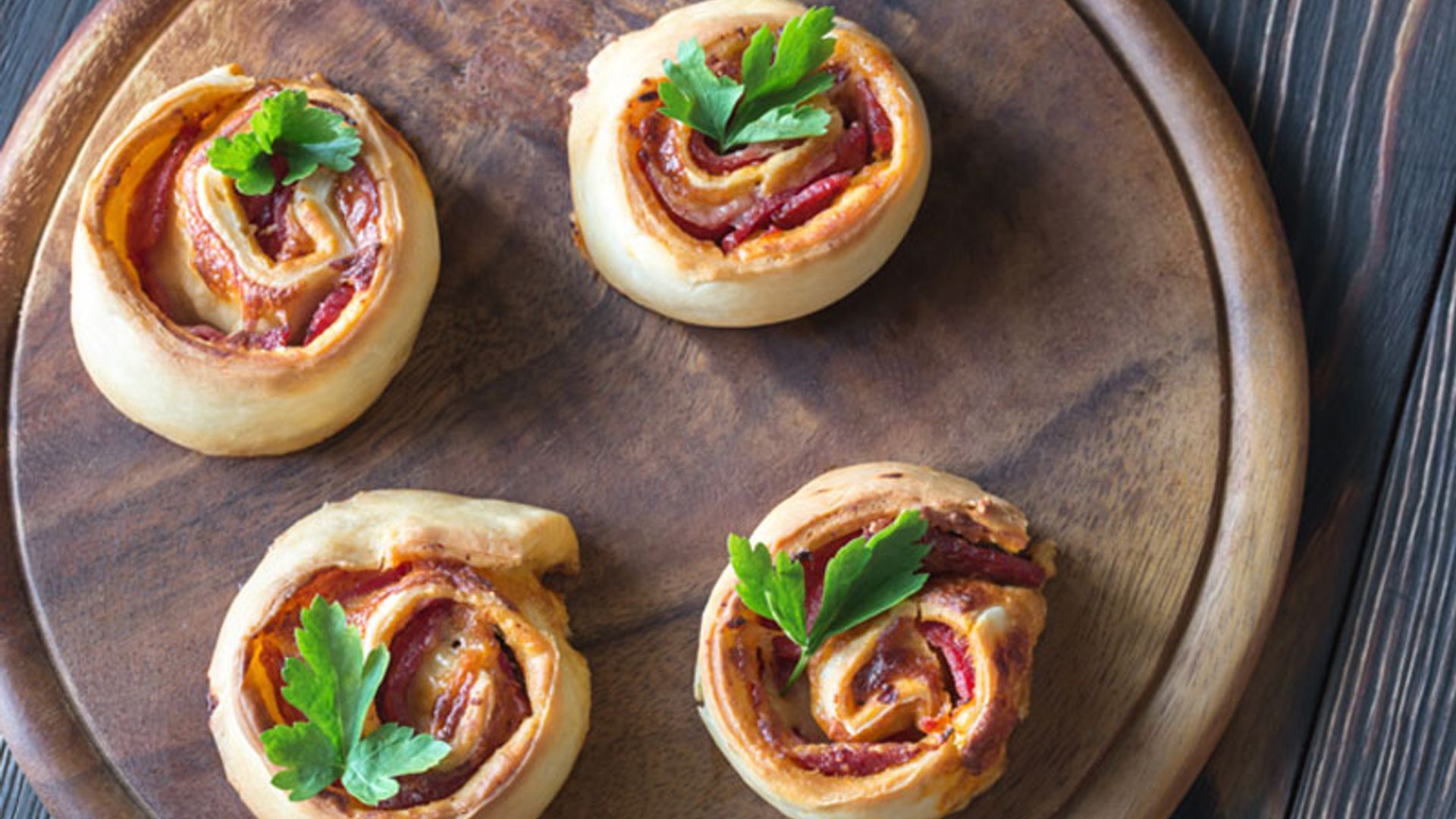 'Pizza rolls' de queso y beicon