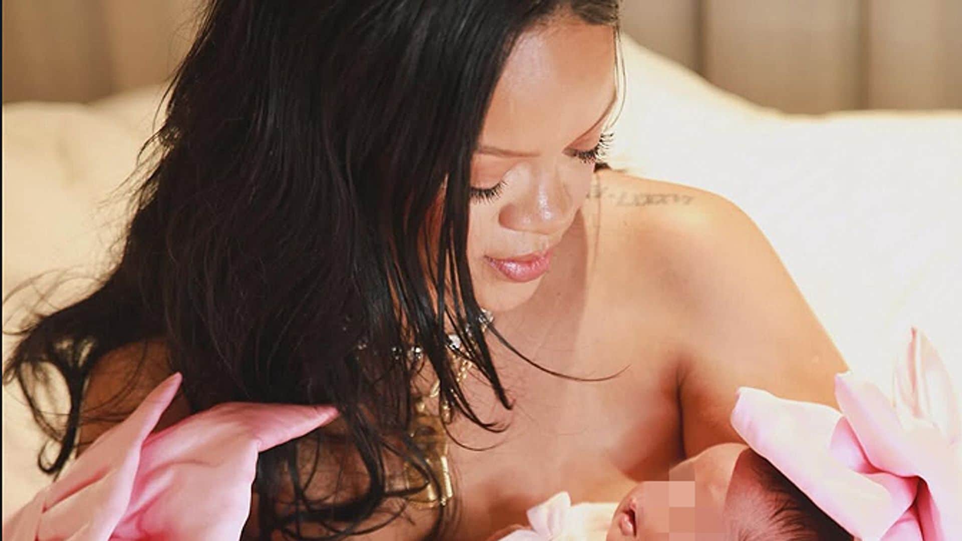 Con esta foto, Rihanna compartió con el mundo la noticia del nacimiento de su hija.