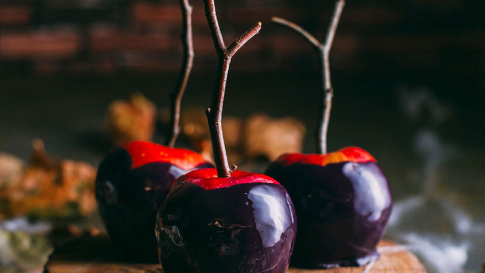 Manzanas con chocolate especiado