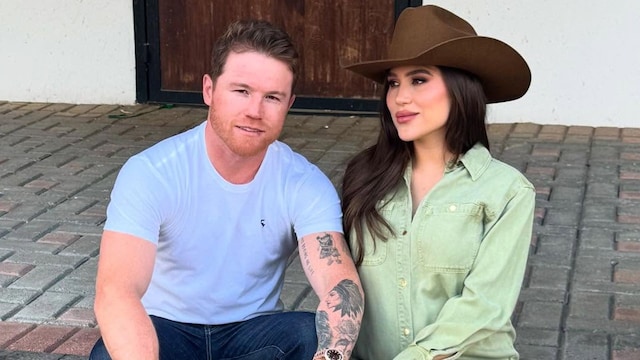 Saúl 'Canelo' Álvarez y su esposa Fernanda Gómez. 