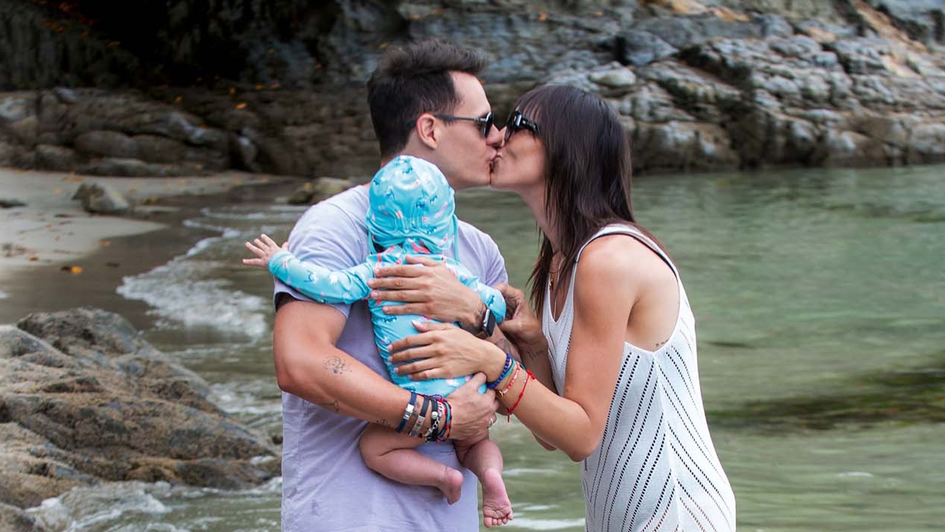 Patricia Pardo y Christian Gálvez: primer verano con el pequeño Luca, que ya tiene siete meses