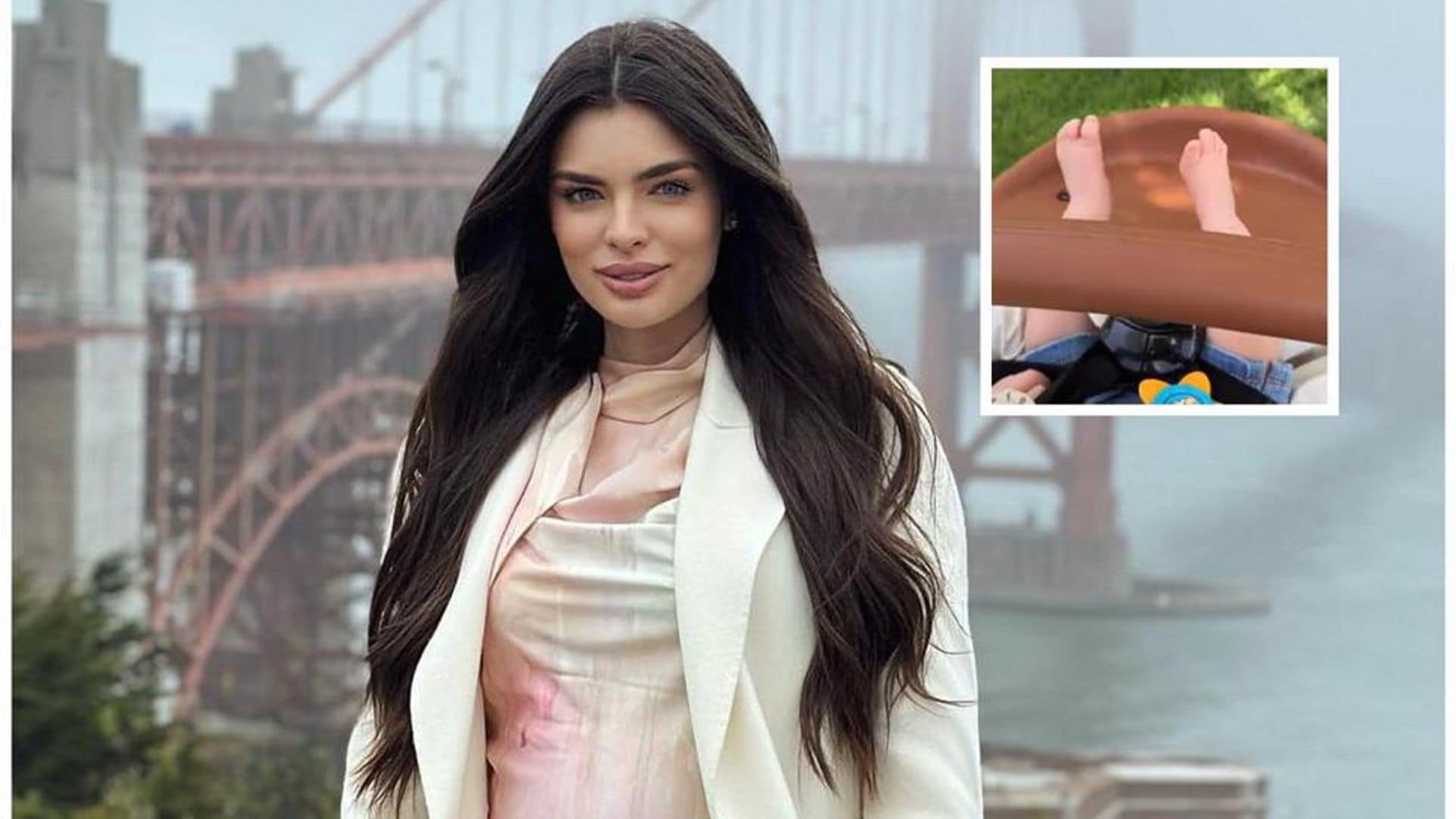 Nadia Ferreira, esposa de Marc Anthony, presume uno de los primeros paseos con su bebé