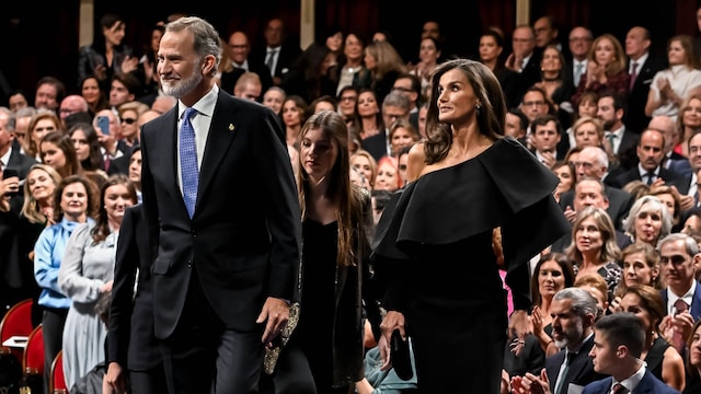 Familia Real llegando a la ceremonia de los Premios Princesa de Asturias 2024