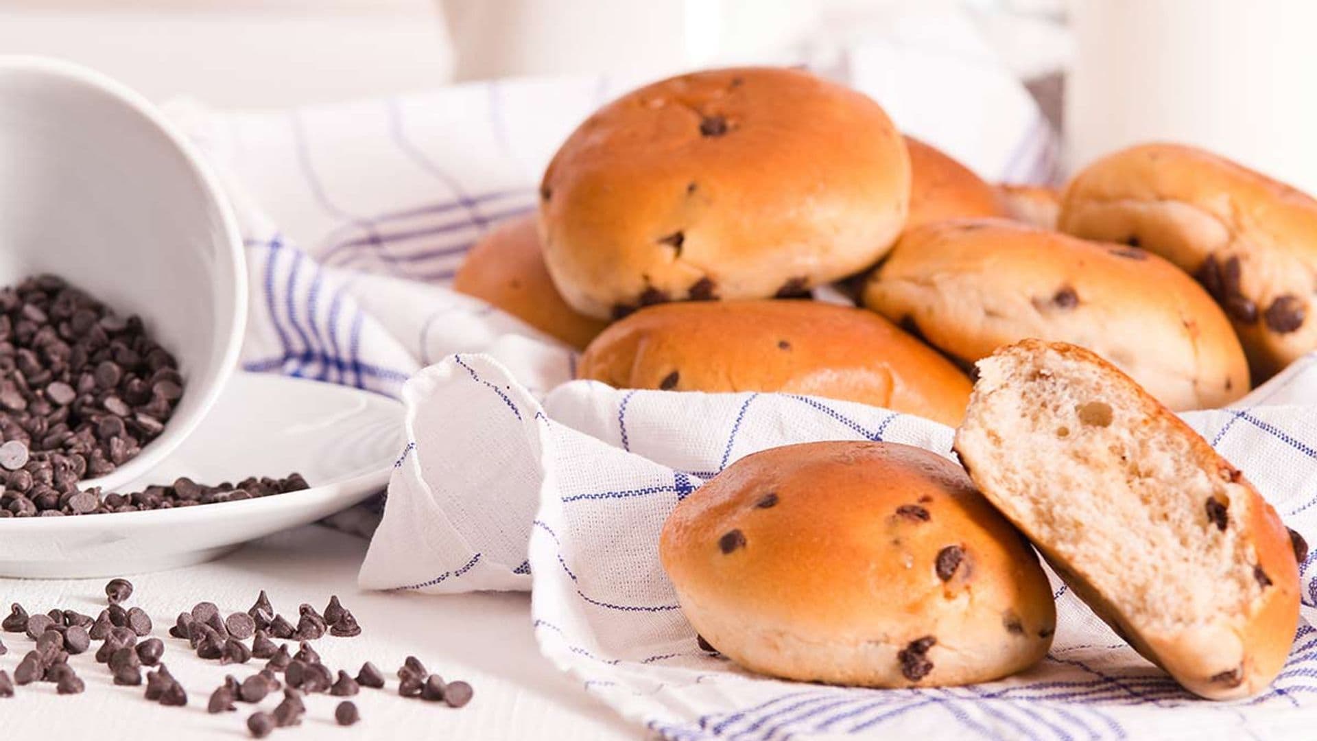 'Brioches' con pepitas de chocolate