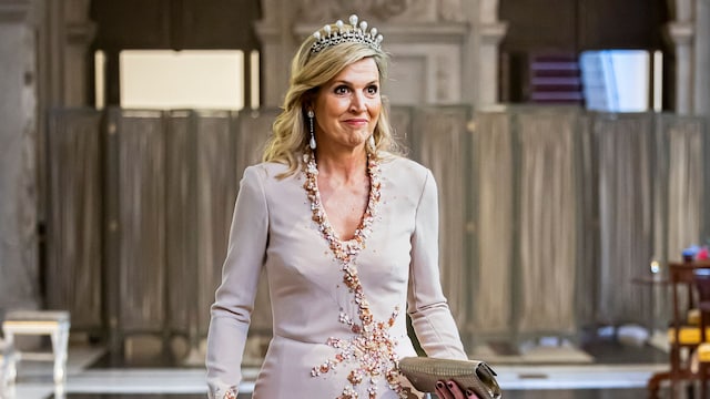 La reina Máxima recupera un vestido de gala de 2010 en la recepción al Cuerpo Diplomático