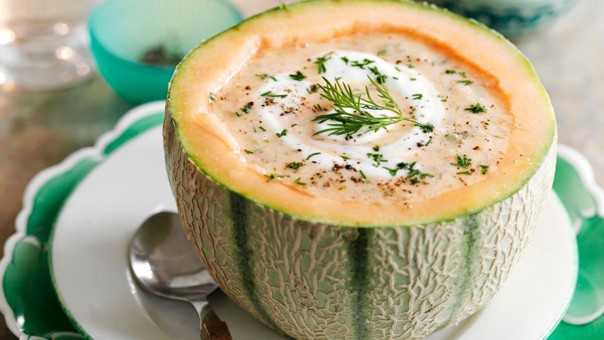 Sopa fría de melón con jengibre