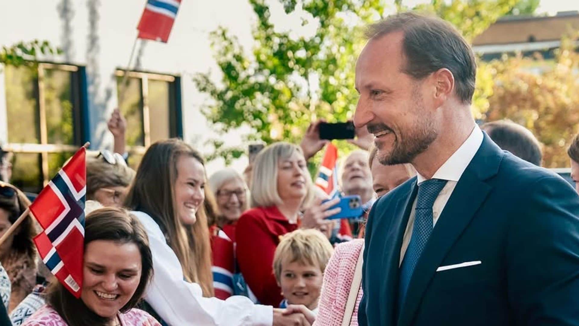 Haakon de Noruega durante su viaje a Estados Unidos