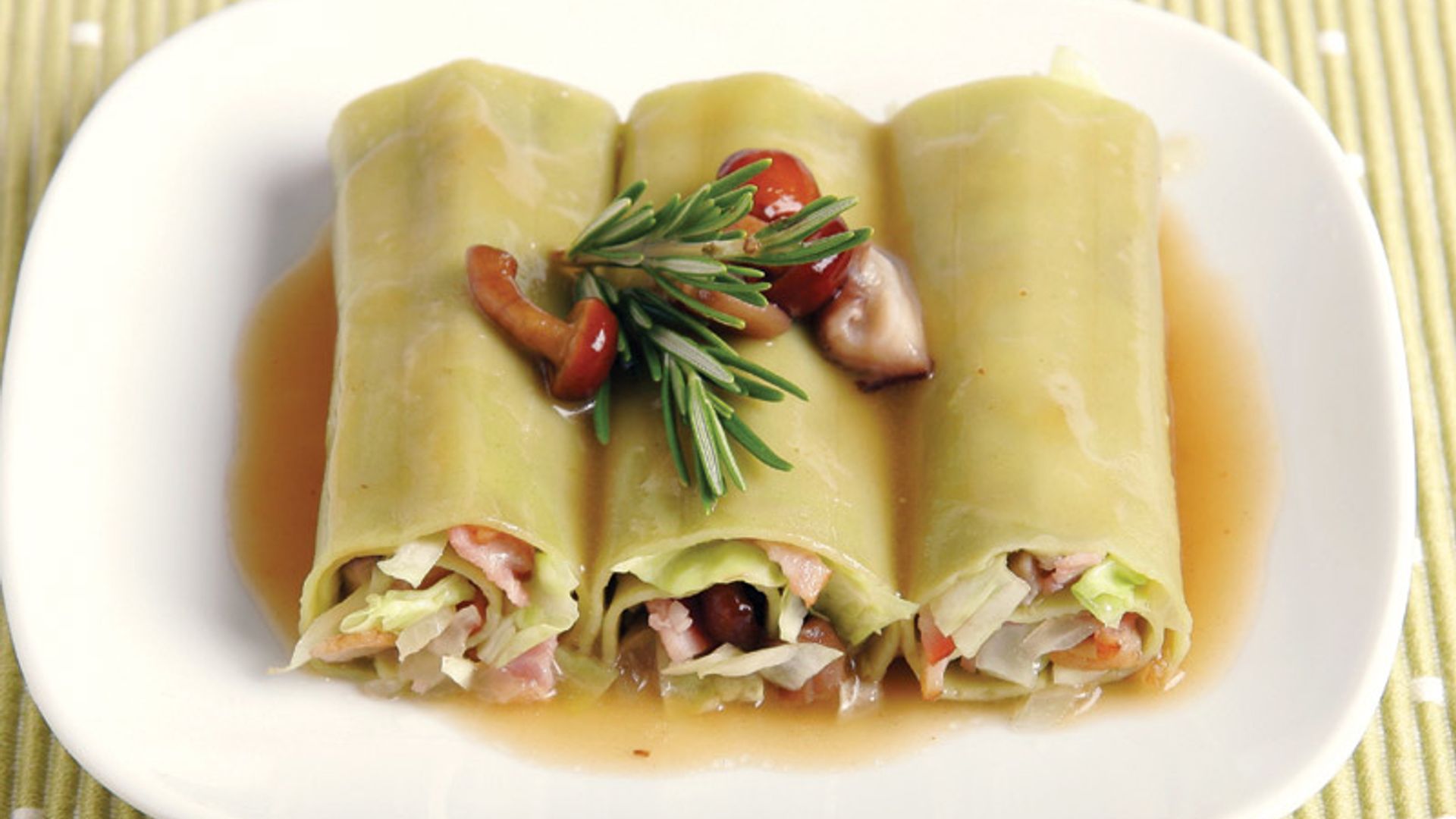 Canelones de setas
