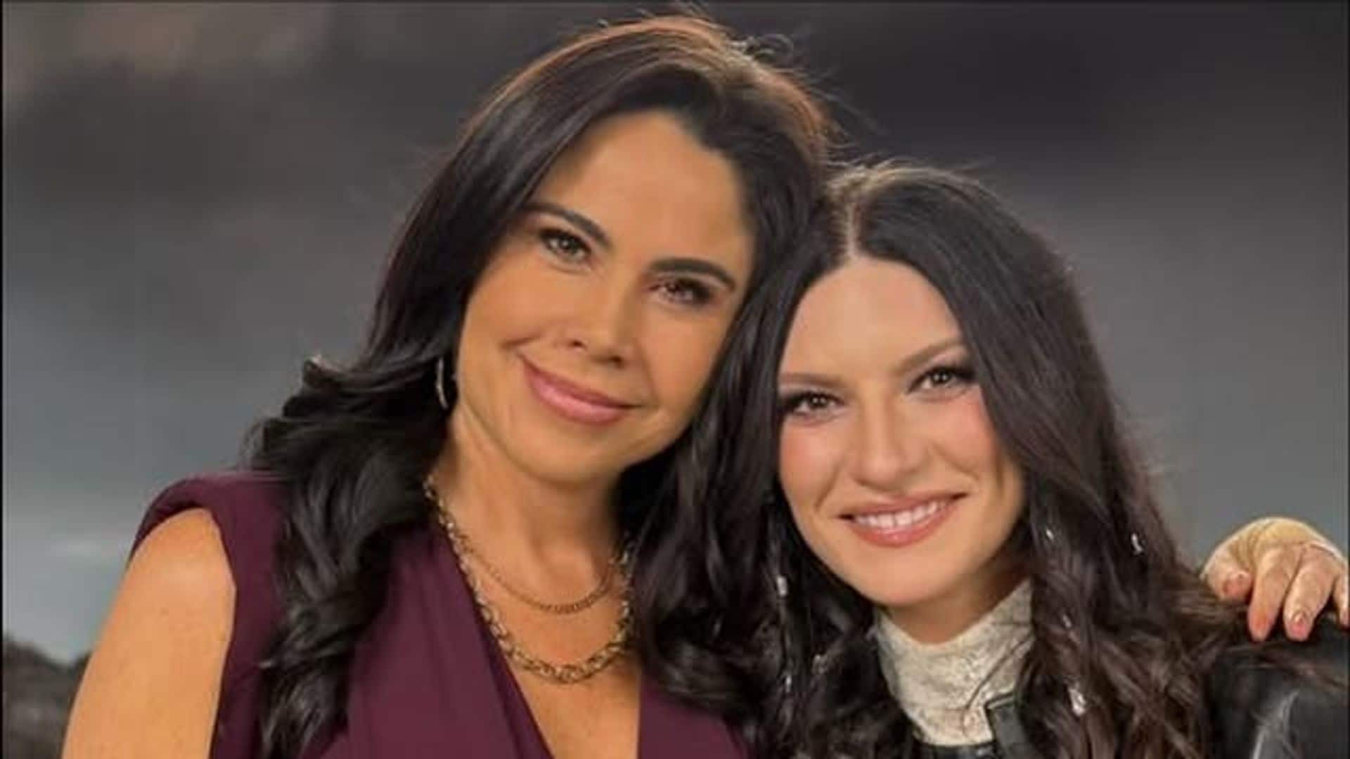 Laura Pausini y  Paola Rojas