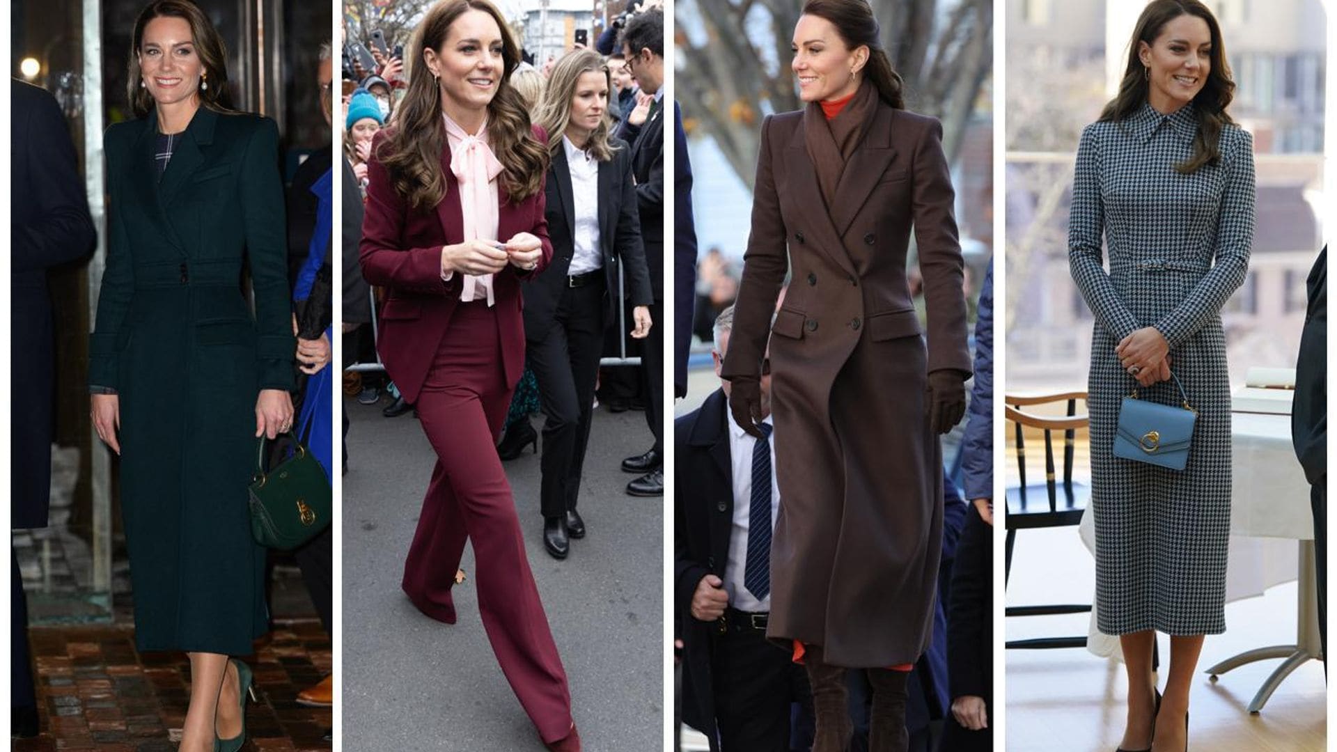 Kate despide el otoño con elegantes y sobrios looks en su gira por Estados Unidos