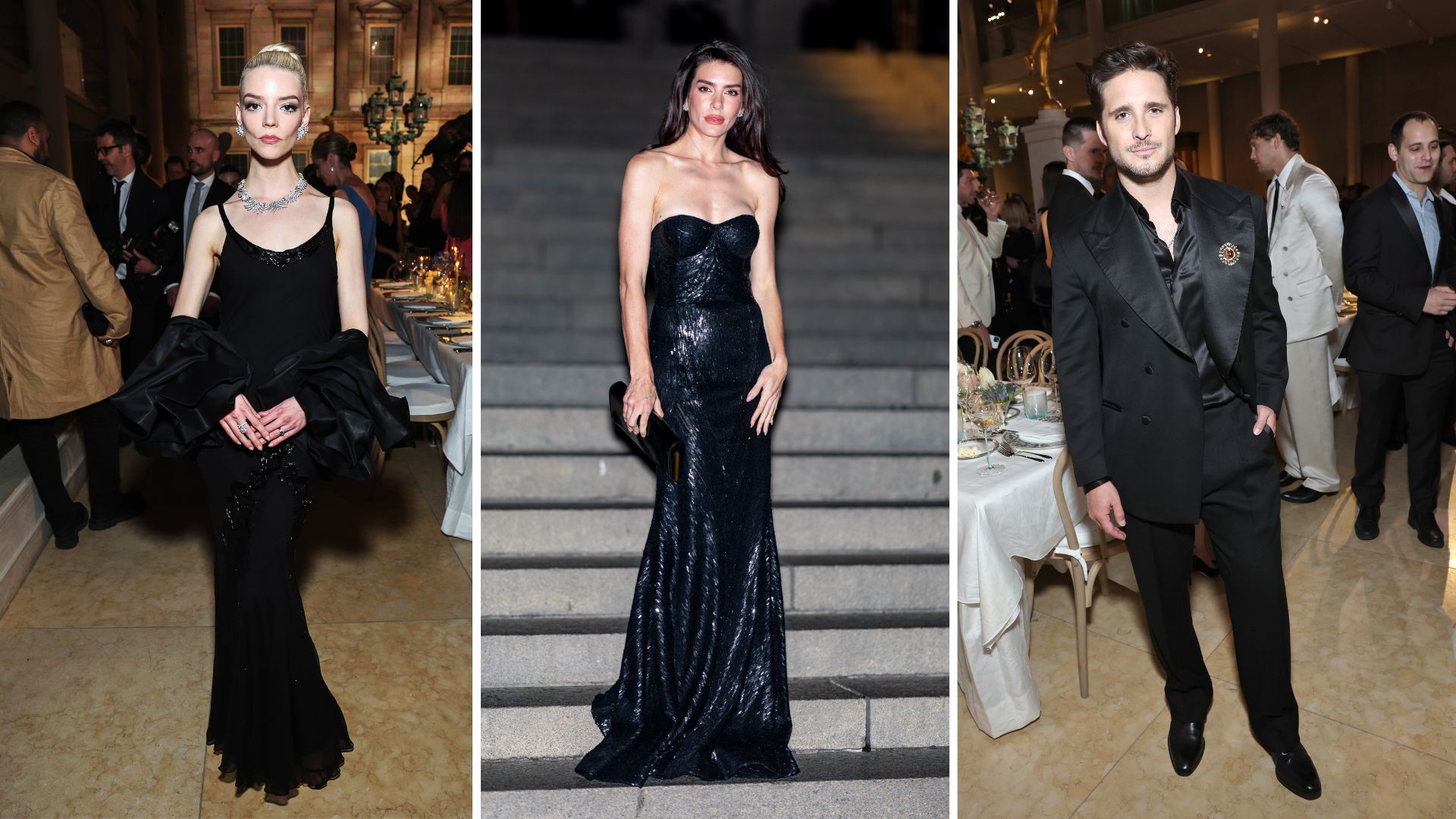 Anya Taylor-Joy, Valentina Ferrer y Diego Boneta en el lanzamiento de Blue Book de Tiffany & Co.